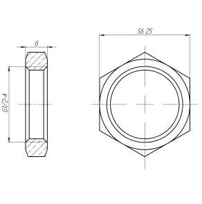 Контргайка 1/2″В латунна LG331L OPTIMUM №3