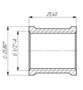 Муфта 1/2″ВВ латунна LM331S OPTIMUM №2