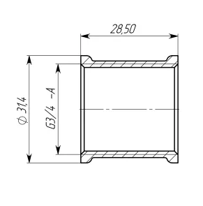 Муфта 3/4″ВВ латунна LM441S OPTIMUM №2