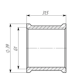 Муфта 1″ВВ латунна LM551S OPTIMUM №2