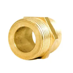 Ніпель 1/2″ЗЗ латунний під прокладку LN332G OPTIMUM №1