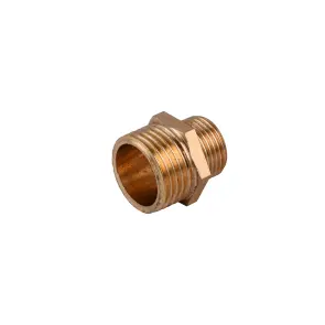 Ніпель редукційний 1/2″х3/8″ЗЗ латунний LN322S OPTIMUM №2