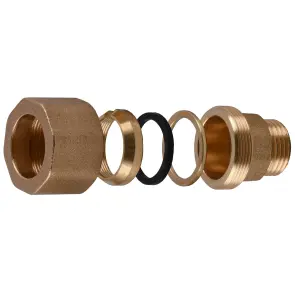 З’єднання зажимне пряме для труби Ø22мм 1/2″З латунне LS332S OPTIMUM №4