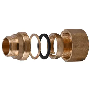З’єднання зажимне пряме для труби Ø22мм 1/2″З латунне LS332S OPTIMUM №5