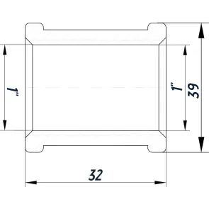 Муфта 1″ВВ нержавіюча SM551S OPTIMUM №3