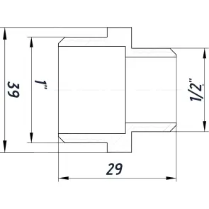 Ніпель редукційний 1″х1/2″ЗЗ нержавіючий SN532S OPTIMUM №3