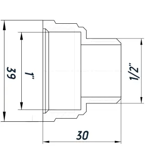 Перехідник редукційний 1″х1/2″ВЗ нержавіючий SK533S OPTIMUM №3