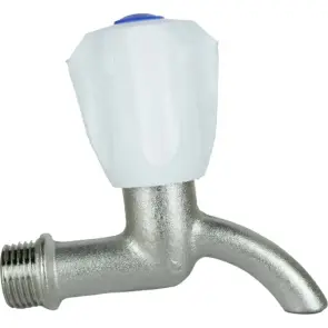 Кран водоразборный 1/2″Н никелированный Б2401А(нк) №1