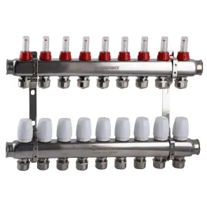 Коллектор ISOLTUBEX SPAIN INOX AISI-304 нержавеющая сталь CO-9 (1″х9) №1