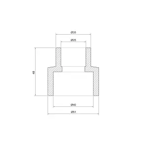 Муфта PPR Thermo Alliance 40х25 №2