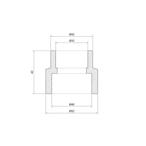 Муфта PPR Thermo Alliance 40х32 №2