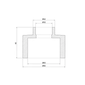 Муфта PPR Thermo Alliance 63х32 №3