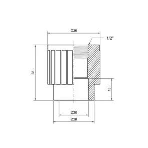 Муфта PPR Thermo Alliance 20х1/2" ВР №2