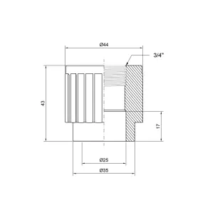 Муфта PPR Thermo Alliance 25х3/4" ВР №2