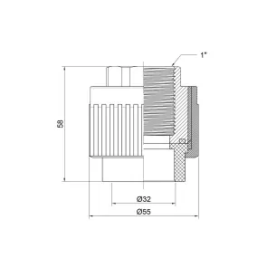 Муфта PPR Thermo Alliance 32х1"ВР №2