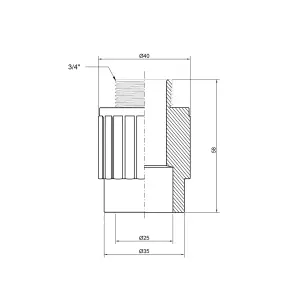 Муфта PPR Thermo Alliance 25х3/4" ЗР №2
