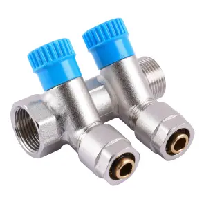 Колектор CRISTAL 3/4Gх1/2 *16 - 2-ий (під 35 *) з перекриттям (NM-1016) №1