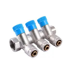 Колектор CRISTAL 3/4Gх1/2*16 - 3-ої (під 35 *) з перекриттям (NM-1016) №1