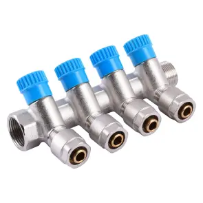 Коллектор CRISTAL 3/4Gх1/2 *16 - 4-ой (под 35*) с перекритием (NM-1016) №1