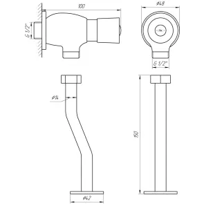 Кран-дозатор для писсуара Solomon LGE-043 №4