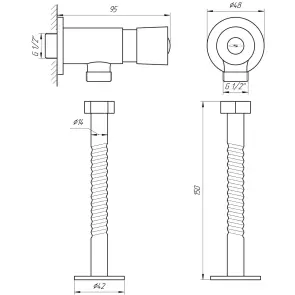 Кран-дозатор для пісуара Solomon GDU-102 (5202) №3