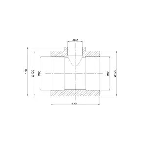 Тройник PPR Thermo Alliance 90х40х90 №3