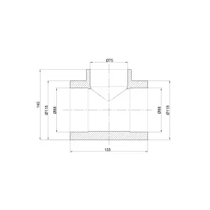 Трійник PPR Thermo Alliance 90х75х90 №3