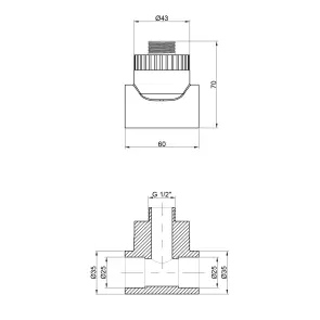 Тройник PPR Thermo Alliance 25х1/2"х25 ЗР №2