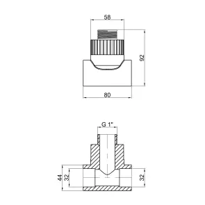 Трійник PPR Thermo Alliance 32х1"х32 ЗР №2