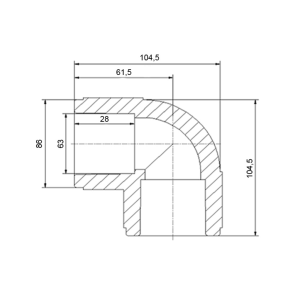Кутик PPR Blue Ocean 63, 90° №5