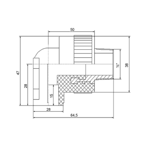Уголок PPR Blue Ocean настенный с креплением 20х1/2", 90° УР №5