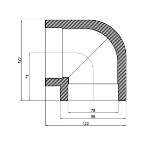 Уголок PPR Thermo Alliance 75, 90° №3
