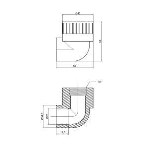 Кутик PPR Thermo Alliance 25х1/2" ВР №3