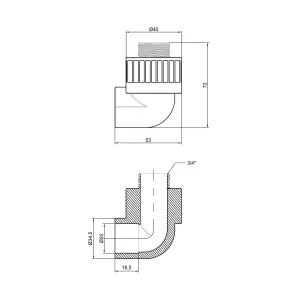 Кутик PPR Thermo Alliance 25х3/4" ЗР №2