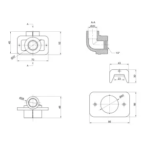 Уголок PPR Thermo Alliance 20х1/2" ВР, под гипсокартон №3