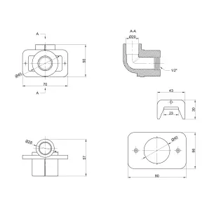 Кутик PPR Thermo Alliance настінний 20х1/2" ВР №3