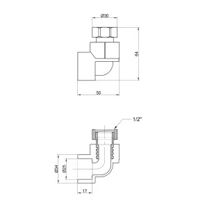 Уголок PPR Thermo Alliance с накидной гайкой 25х3/4" ВР №3