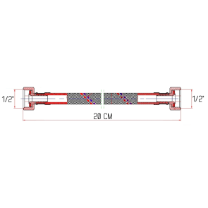 Гибкая подводка для воды Thermo Alliance Forte ВВ 20 см SF381W20 №2