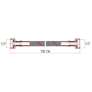 Гибкая подводка для воды Thermo Alliance Forte ВВ 120 см SF381W120 №2