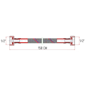 Гибкая подводка для воды Thermo Alliance Forte ВВ 150 см SF381W150 №2
