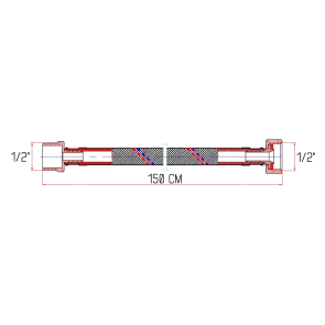 Гибкая подводка для воды Thermo Alliance Forte ВЗ 150 см SF382W150 №2