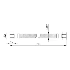Гибкая подводка для воды Thermo Alliance Standart 20 см ГГ SD397W20 №2