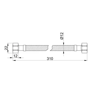 Гибкая подводка для воды Thermo Alliance Standart 30 см ГГ SD397W30 №2