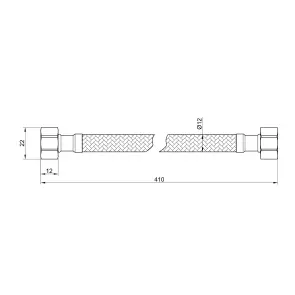 Гибкая подводка для воды Thermo Alliance Standart 40 см ГГ SD397W40 №2