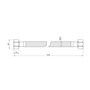 Гибкая подводка для воды Thermo Alliance Standart 50 см ГГ SD397W50 №2