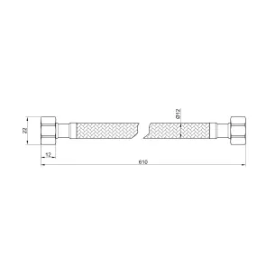 Гибкая подводка для воды Thermo Alliance Standart 60 см ГГ SD397W60 №2