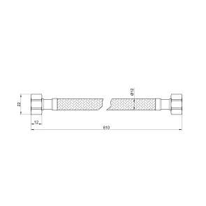 Гибкая подводка для воды Thermo Alliance Standart 80 см ГГ SD397W80 №2