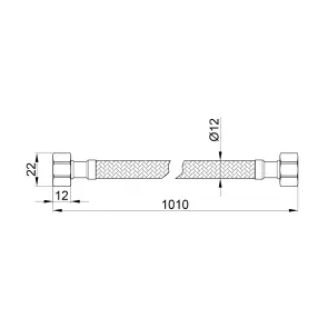 Гибкая подводка для воды Thermo Alliance Standart 100 см ГГ SD397W100 №2