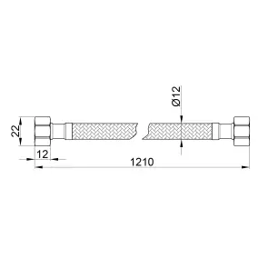 Гибкая подводка для воды Thermo Alliance Standart 120 см ГГ SD397W120 №2
