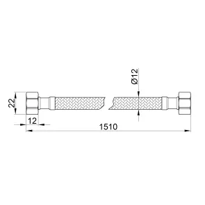 Гнучка підводка для води Thermo Alliance Standart 150 см ГГ SD397W150 №2